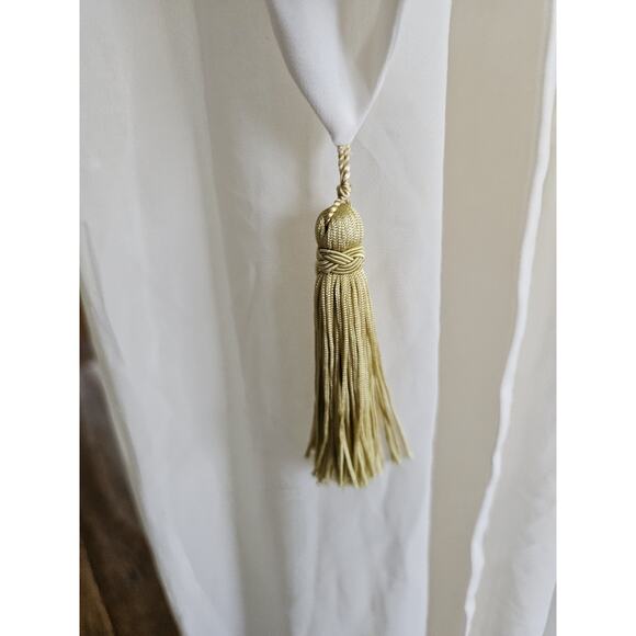 Victoria's Secret Vintage White Sheer Gold Lace Trim Robe Size M/L Bridal Sexy - Picture 4 of 10